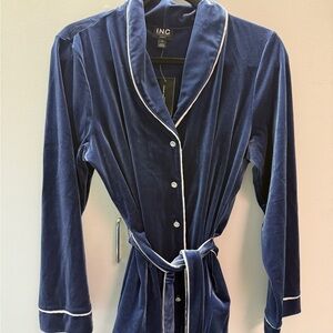 INC Women's Blue Velvet pajama set